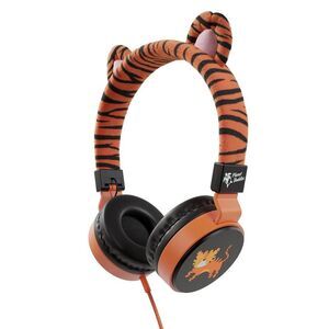 Open Box - Planet Buddies -  Tiger Furry Wired Headphones V2 Brown